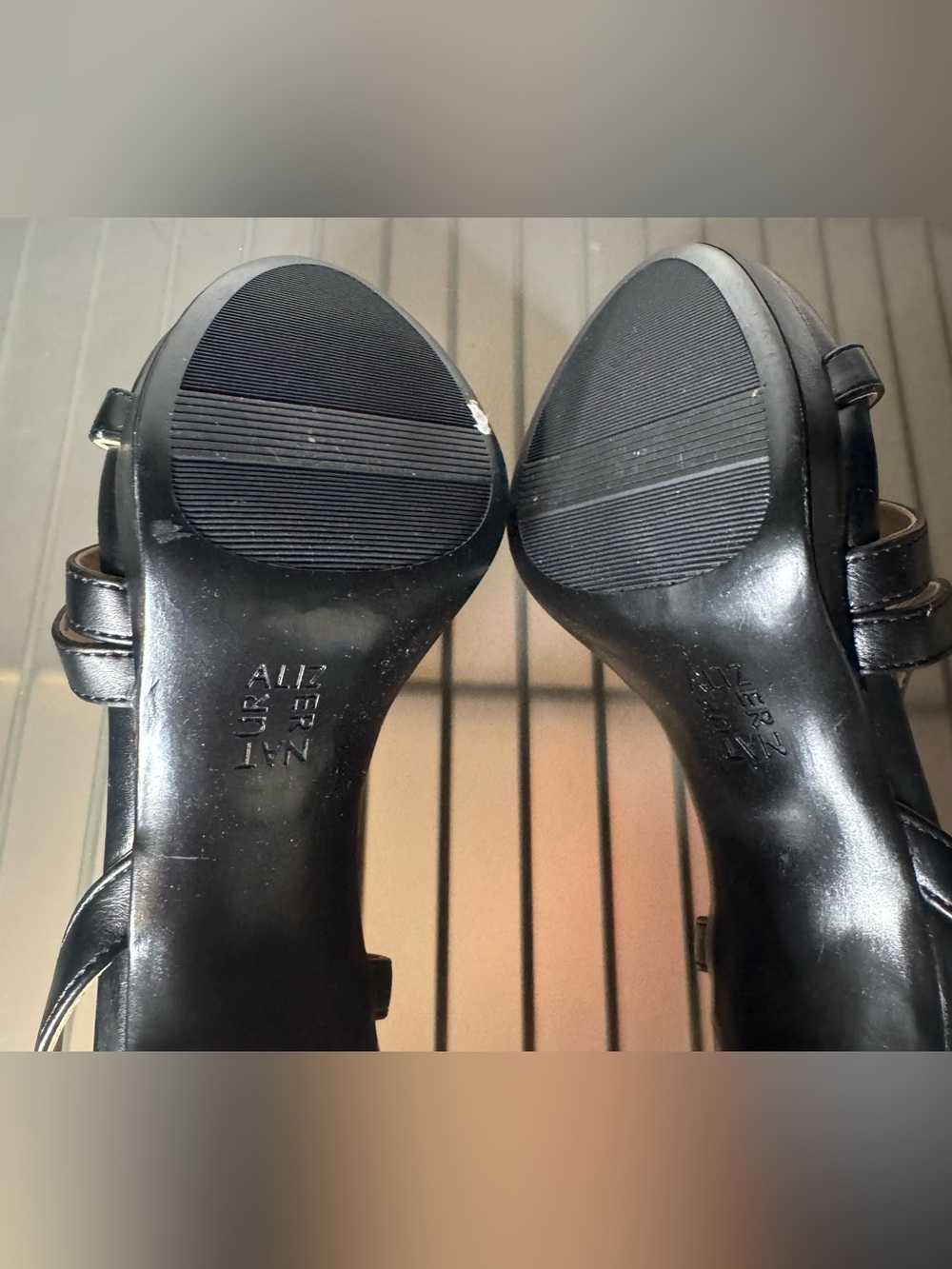 Naturalizer Brenta Black Strappy Slingback Mid-Heels size 7.5 women - Picture 8 of 9
